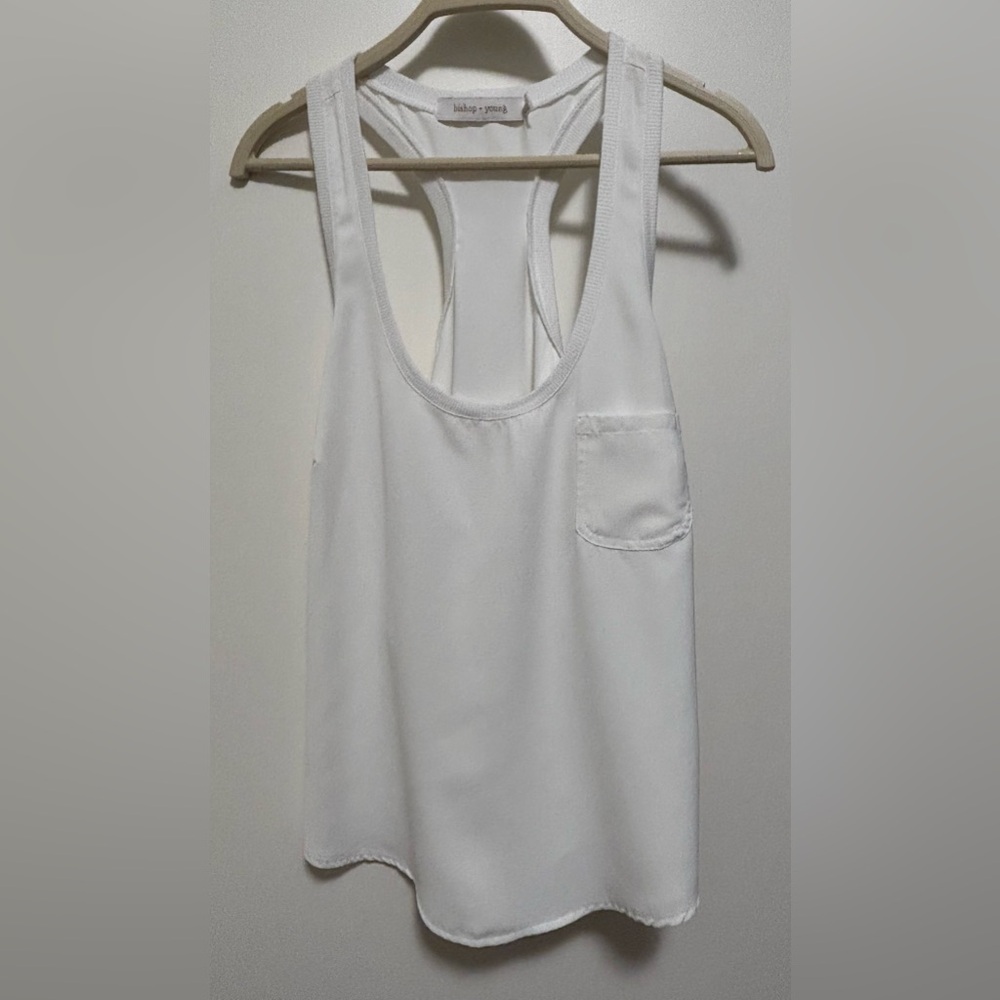 Bishop + Young Luna Pocket Tank size M racer style back creamy white